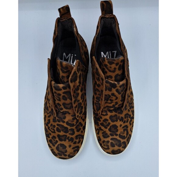 Miz Mooz New York Laurent High-Top Slip-On Sneakers Brown & Black Cheeta 36 - Picture 4 of 15